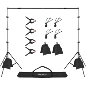 Support de fond Vevelux – parfait pour fond studio ou décor – location pro.